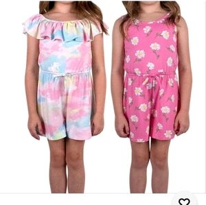 Zunie Girl 2-pack of soft knit sleeveless easy fit rompers. NWT Size XS(4-5)